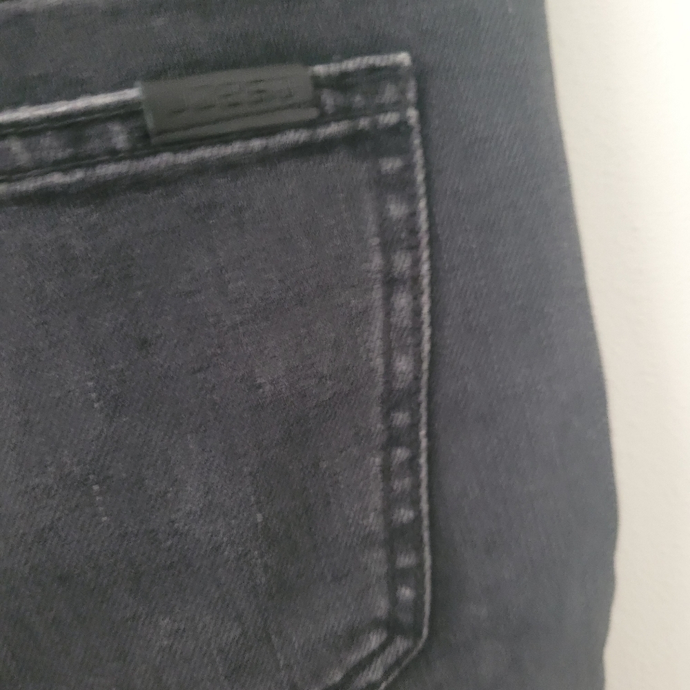 Joe's The Smith High-Rise Straight leg Ankle lengt jeans raw hem  in black Sz 25 - Picture 13 of 15